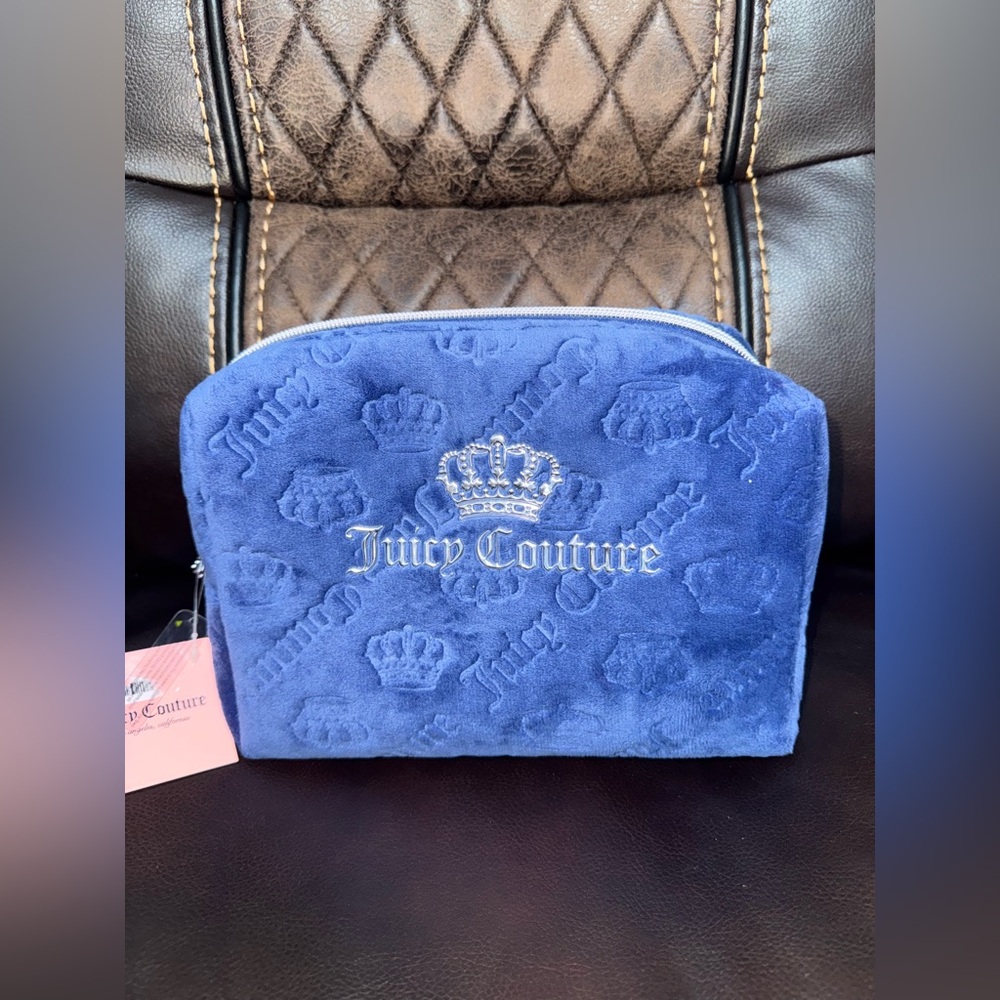 Juicy Couture Blue Travel Cosmetic Bag